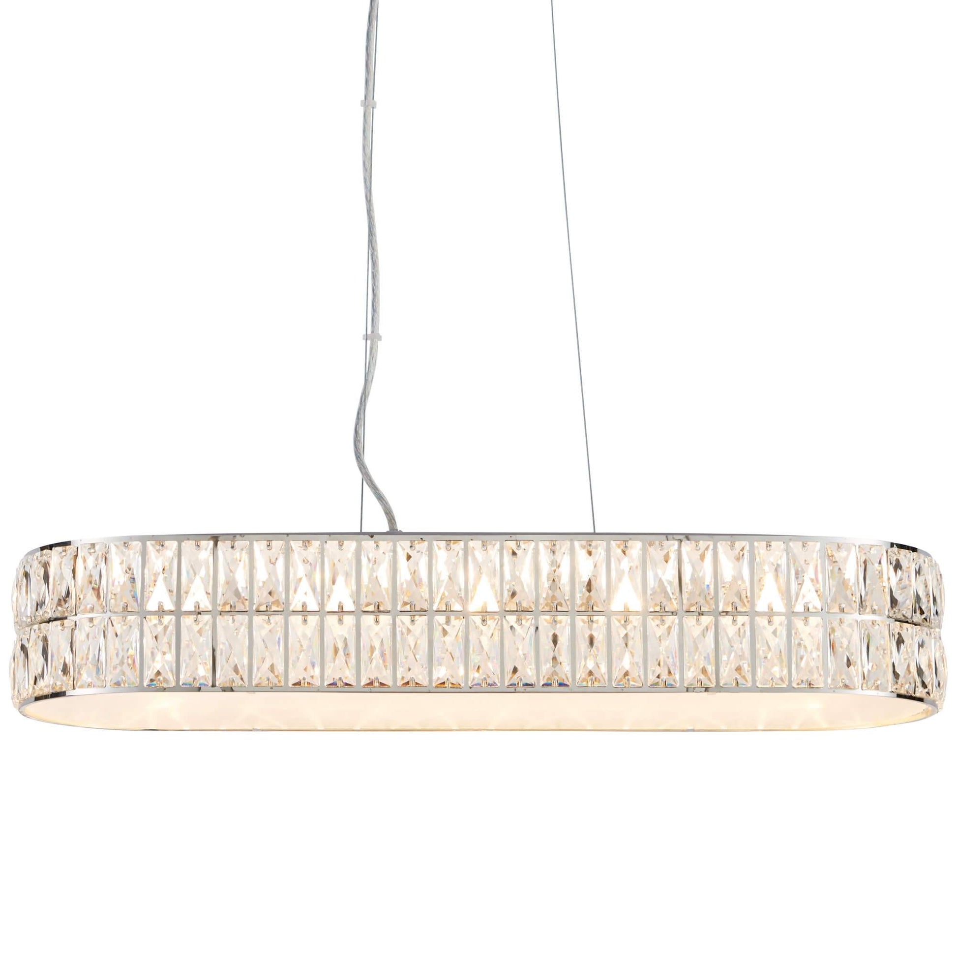 Luminara | Elegant Polished Chrome Crystal LED Pendant Light 7