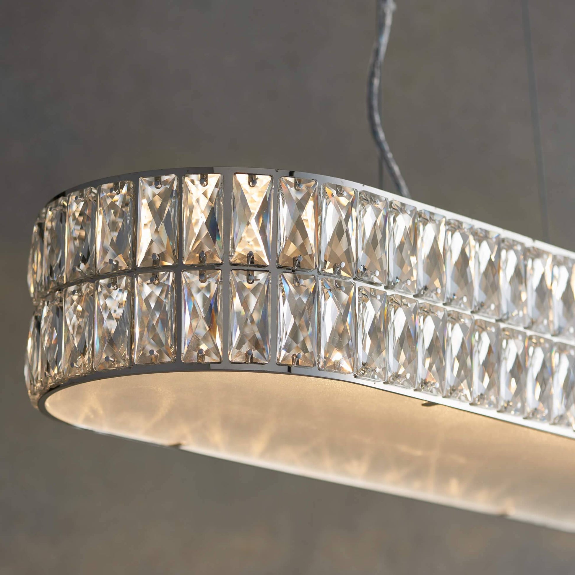 Luminara | Elegant Polished Chrome Crystal LED Pendant Light 4