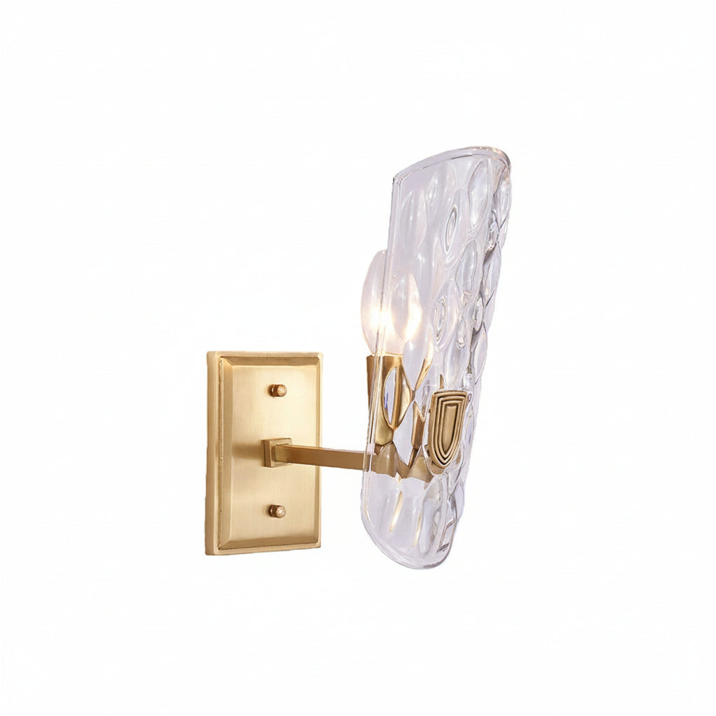 Freyza - Wall Sconce – European Classic Brass Glass Metal E27 (18x30cm)