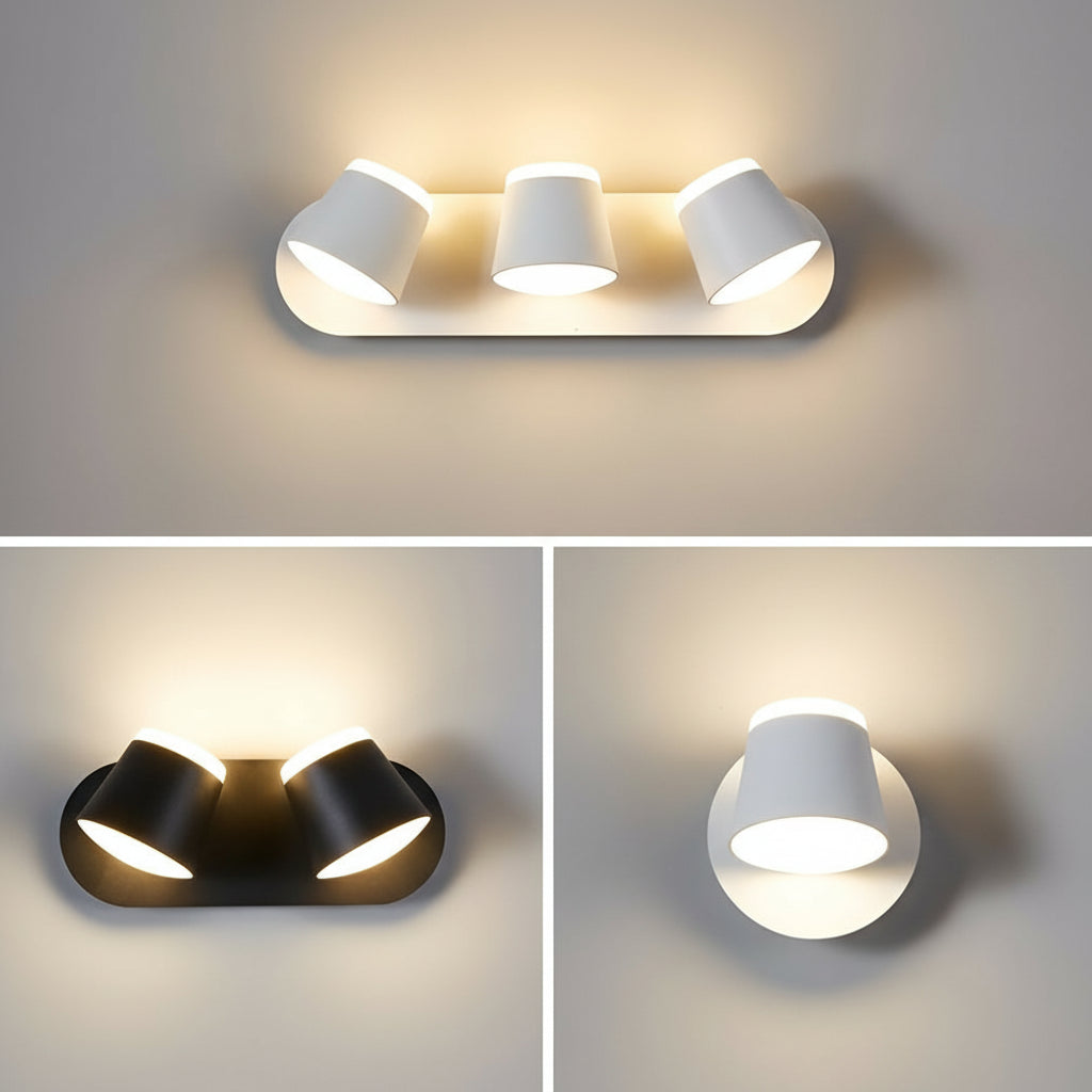 Freyza - LED Wall Sconce – Adjustable Up Down Light Black Aluminum (13cm / 5in)