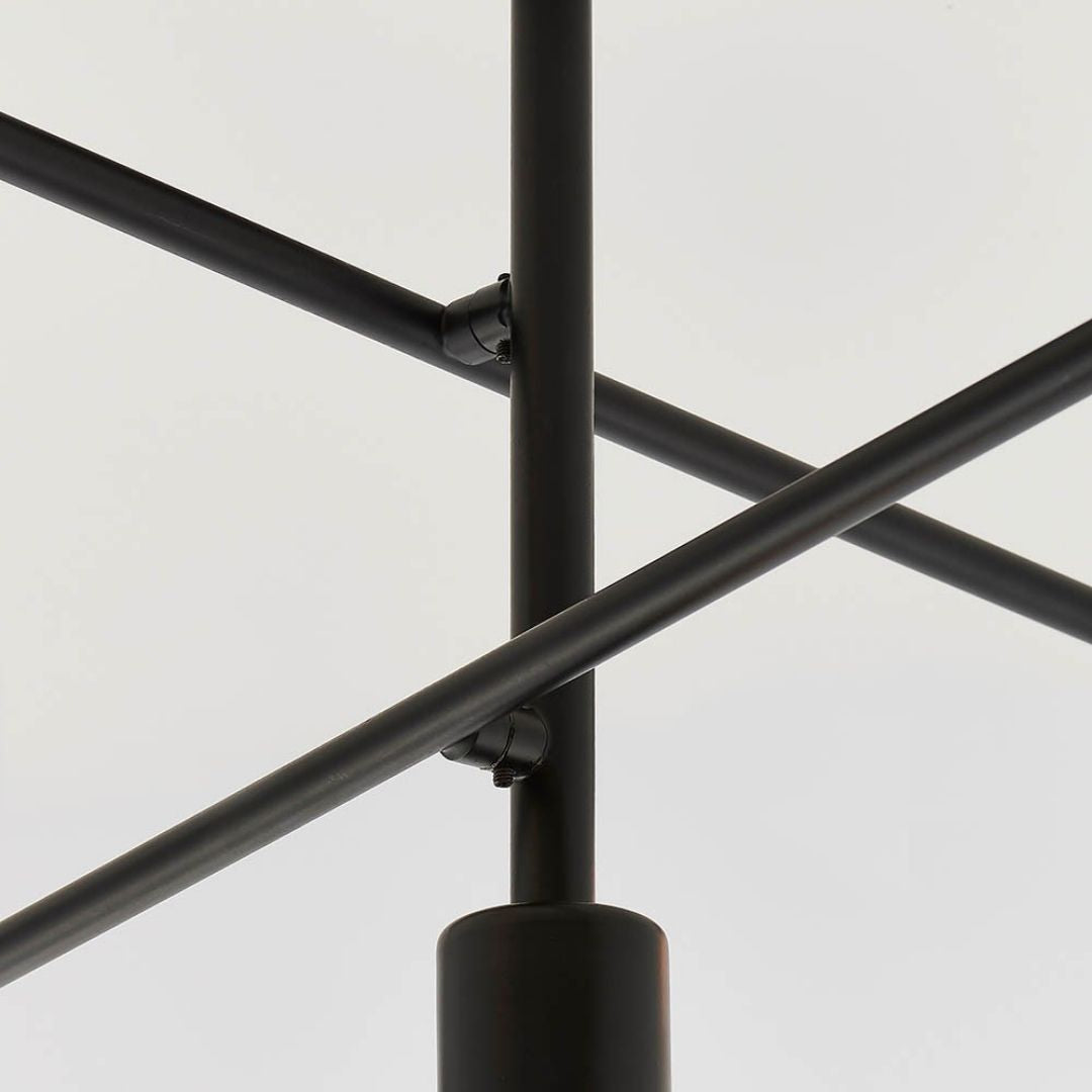 Freyza - Studio 5 Light Semi Flush Black Ceiling Light