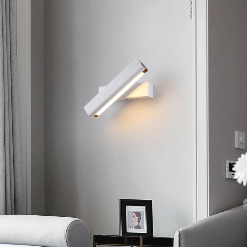 Freyza | Applique murale d’intérieur moderne Orin, rectangulaire, noire et blanche – Chambre et salon modernes