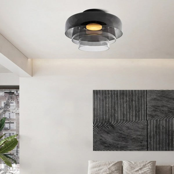 Freyza - Nordic Morandi Glass Bowl Shaped Ceiling Lamp S183