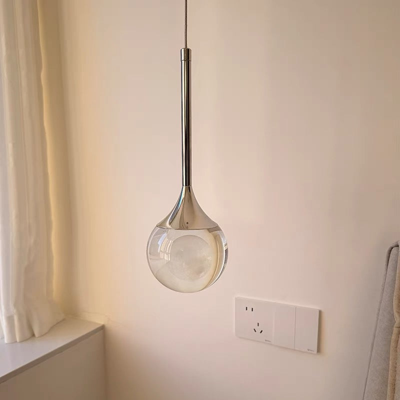 Freyza - Moon Clear Glass Ball Pendant Light