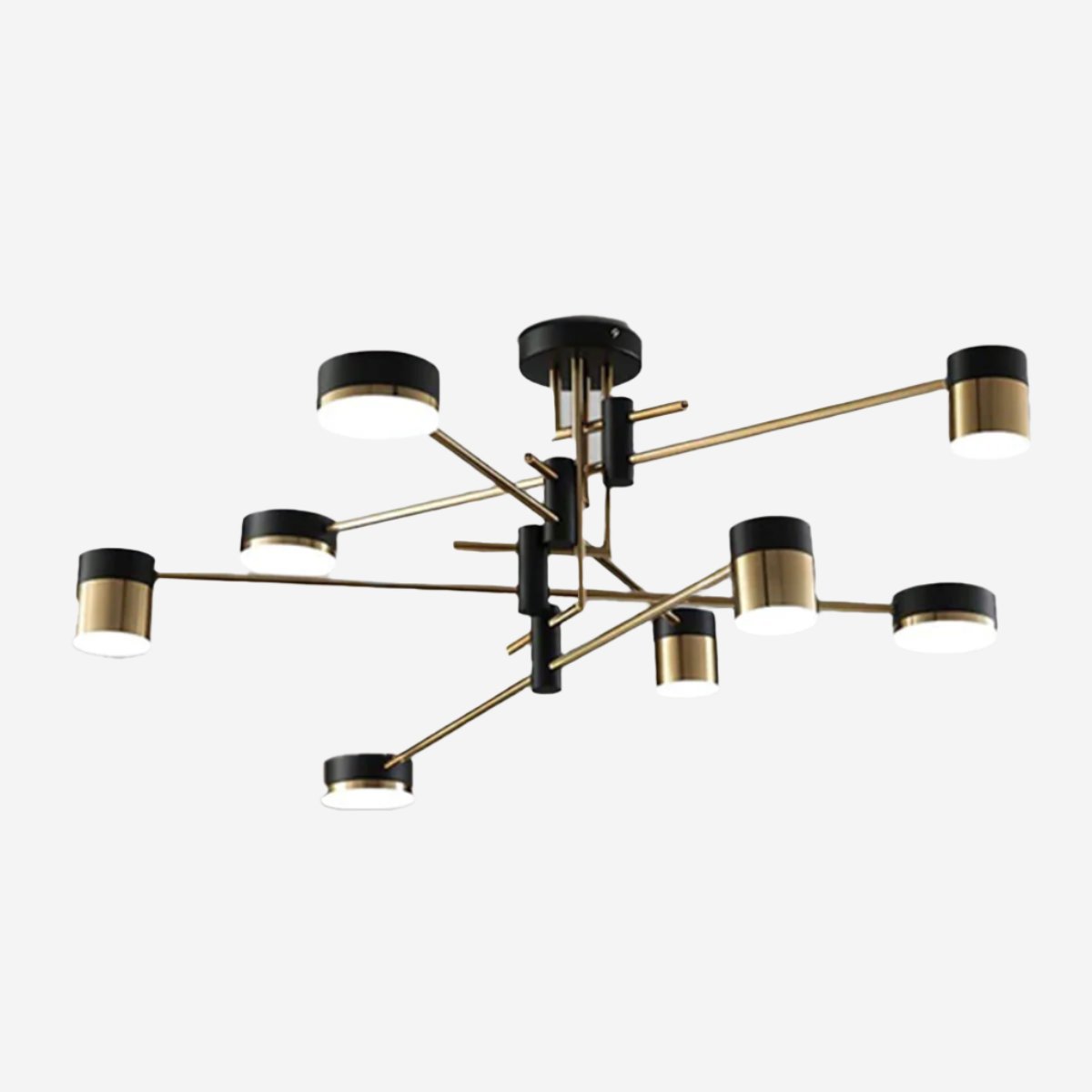 Freyza - Modern Black & Gold LED Ceiling Light | Flush Mount Fixture with 3 Colour Temperatures