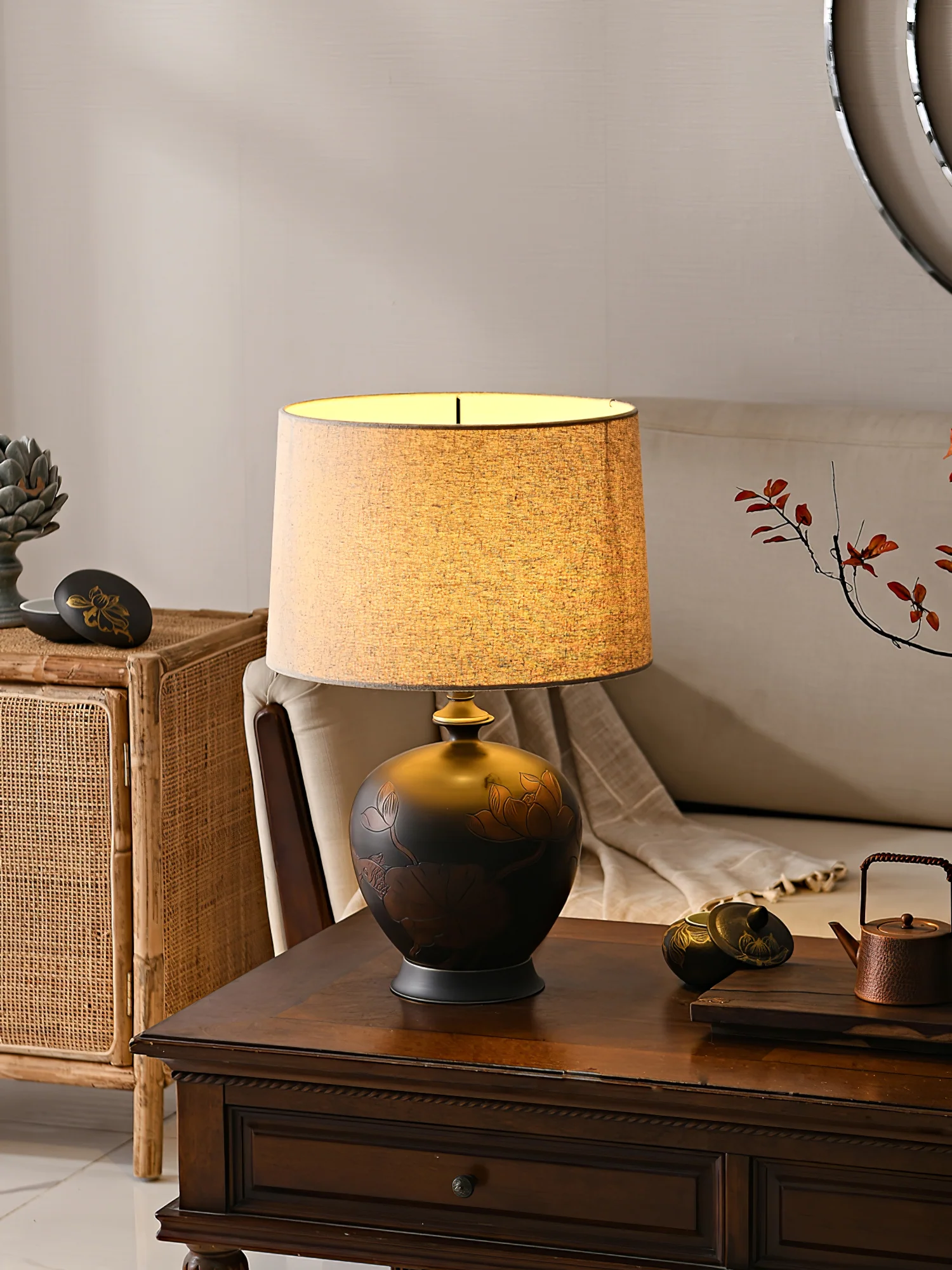 SerenityGlow | Elegant Minimalist Ceramic Table Lamp 9