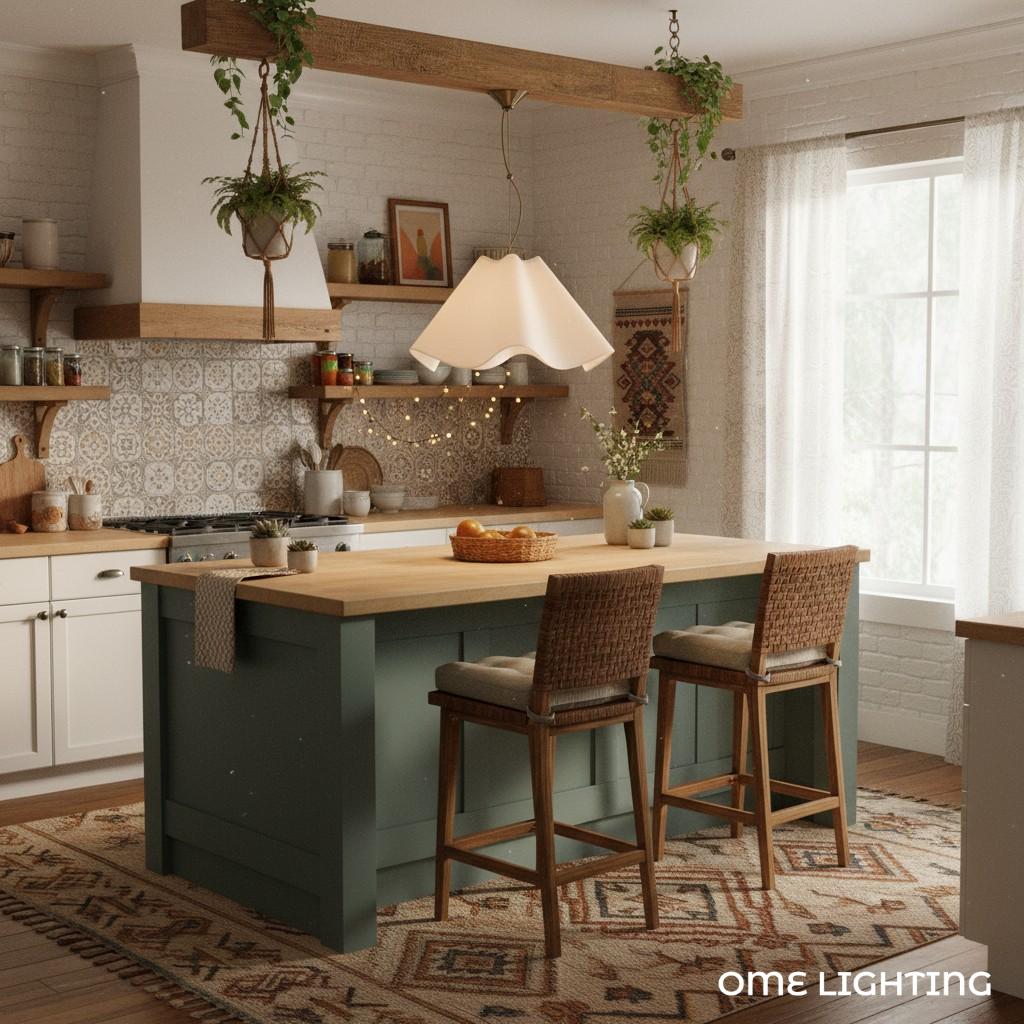 Freyza | Curve Modern Linen Pendant Light