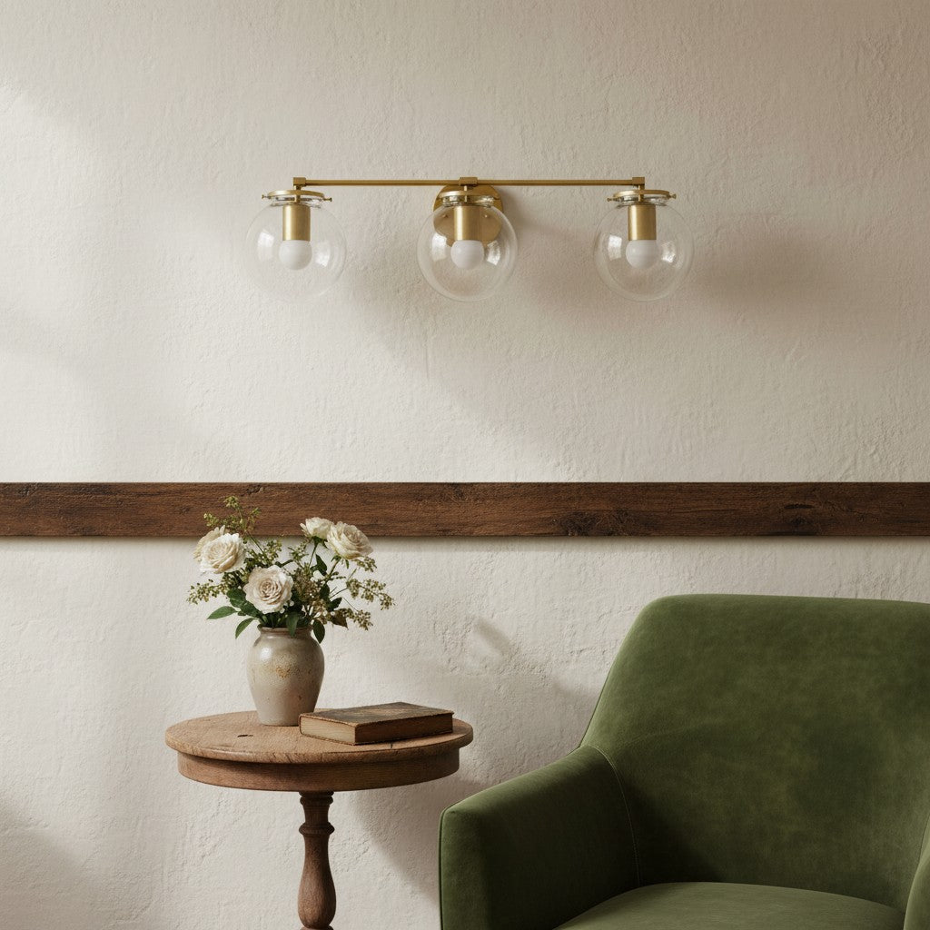 Freyza | 3-Light Glass Wall Sconce – Living Room Hallway