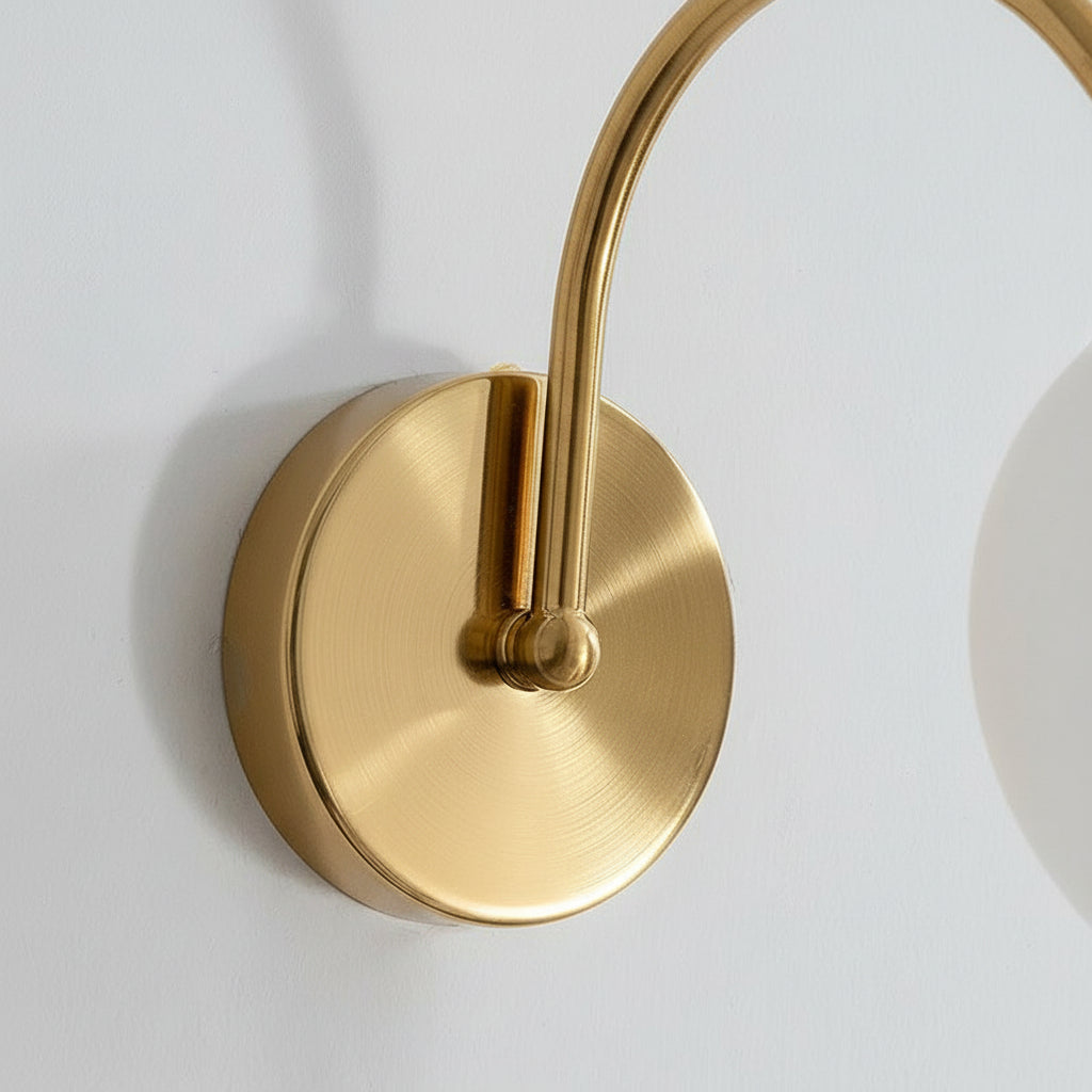 Freyza - LED Wall Sconce Light – Nordic Glass Feather Leaf Art Deco (20x20cm / 7.9x7.9in)