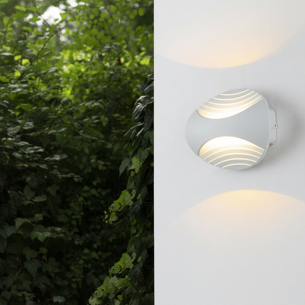 Freyza - Nordic Outdoor Wall Sconce LED Linear Aluminum White IP65 21cm / 8in - Waterproof