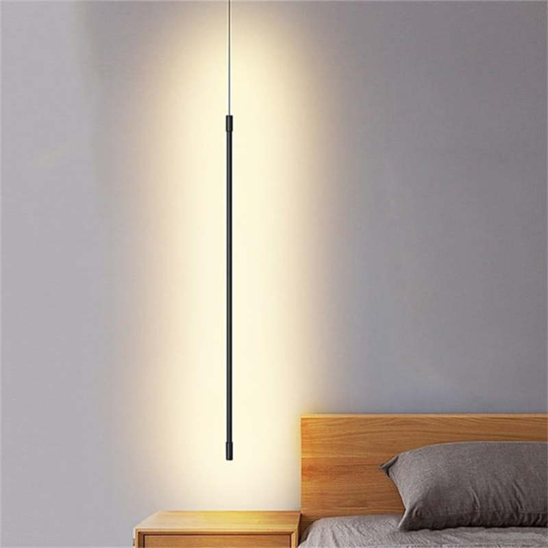 Freyza | Erix luminaire suspendu linéaire noir minimaliste – cuisine minimaliste, salle à manger