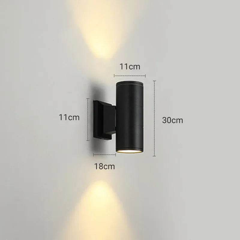 Freyza | Kren Minimalist Metal Black Outdoor Wall Light – Minimalist Garden Porch Exterior