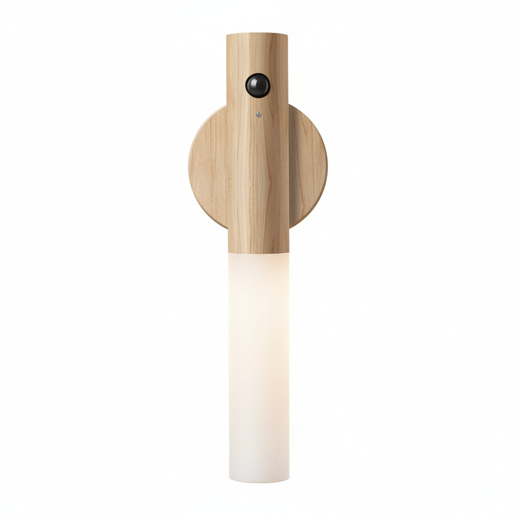 Freyza - LED Night Light Wall Sconce – Wood Motion Sensor Magnetic USB Rechargeable (18x2.5cm / 7.1x1in)