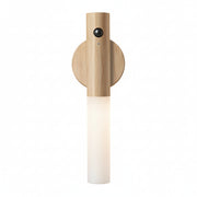 Freyza - LED Night Light Wall Sconce – Wood Motion Sensor Magnetic USB Rechargeable (18x2.5cm / 7.1x1in)