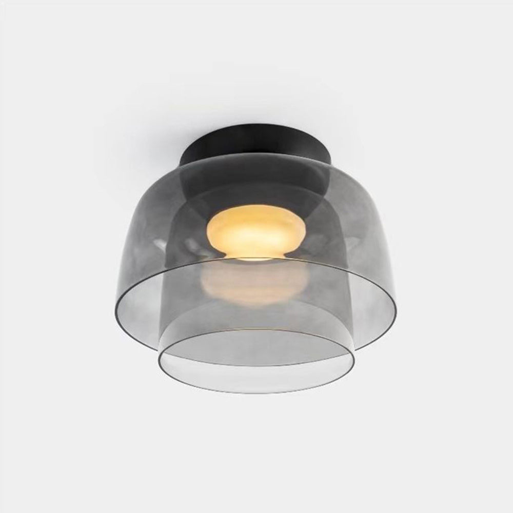 Freyza | Glass Flush Mount Ceiling Light – Modern Bedroom Hallway Kitchen