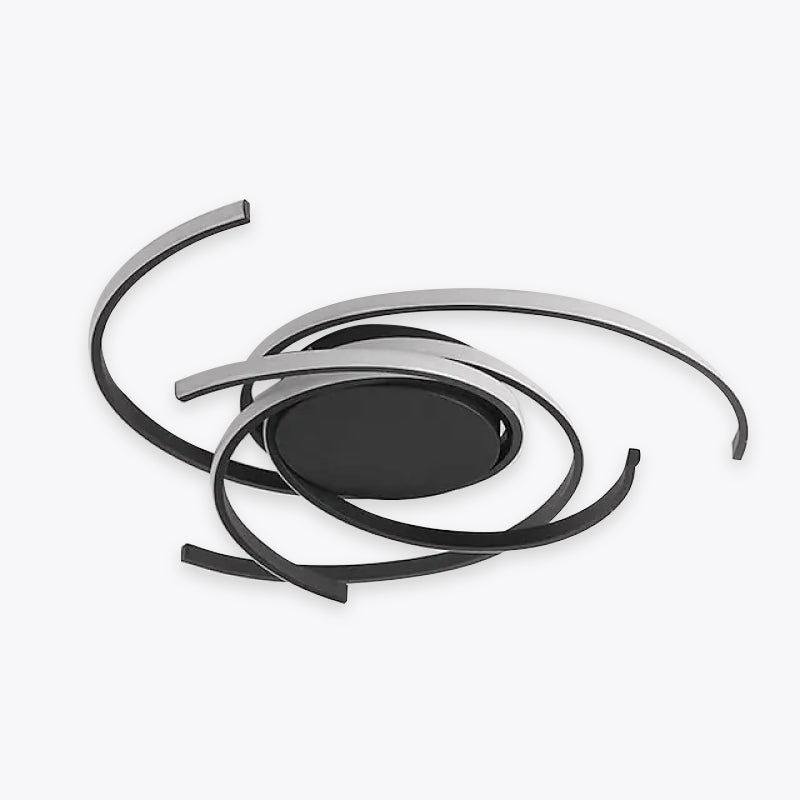 Freyza | Plafonnier affleurant noir et blanc à plusieurs lumières – Moderne pour chambre, couloir et cuisine