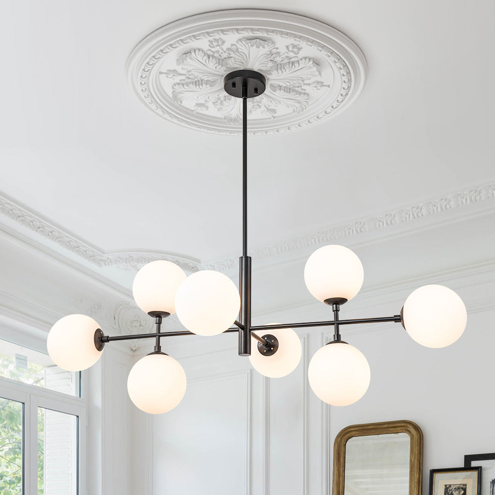 Freyza | Lustre linéaire en verre Glorioso – Salle à manger, salon