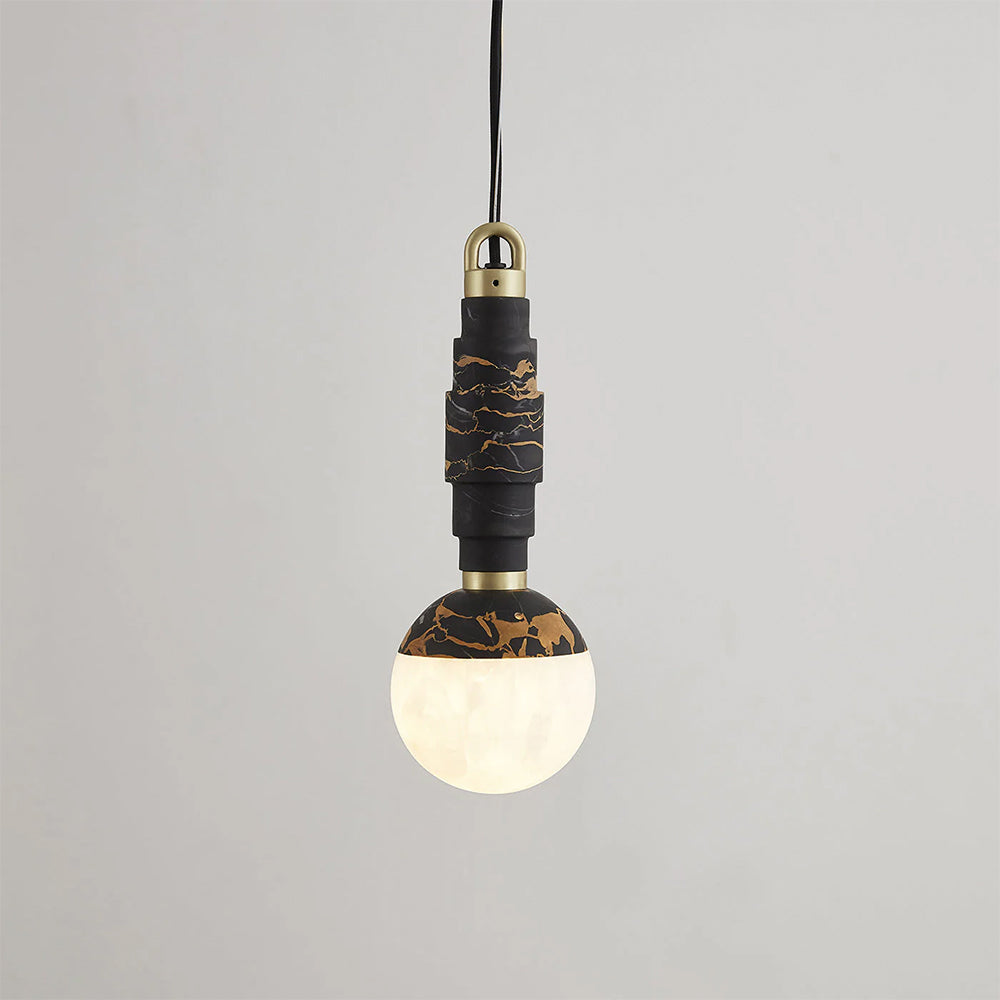 Freyza | Vevinir Marble Alabaster Marble Pendant Light – Kitchen Dining Room
