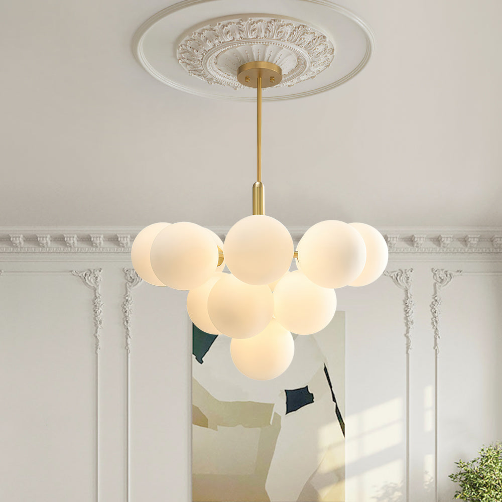 Freyza | Eloria moderner Glas-Kronleuchter – modernes Esszimmer, Wohnzimmer