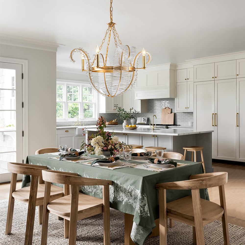 Freyza | Oravel Antique Floral Crystal Antique Chandelier – Dining Room Living Room
