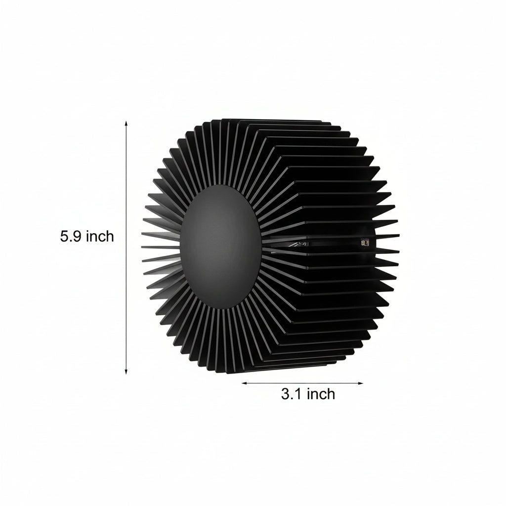 Freyza - LED Wall Sconce Light – Modern Sunflower Aluminum Floral (15x8cm / 5.9x3.1in)