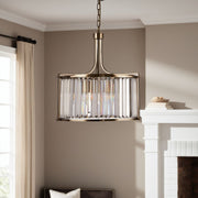 VictoriaLight | Elegant Antique Brass Crystal Pendant Ceiling Fixture 1