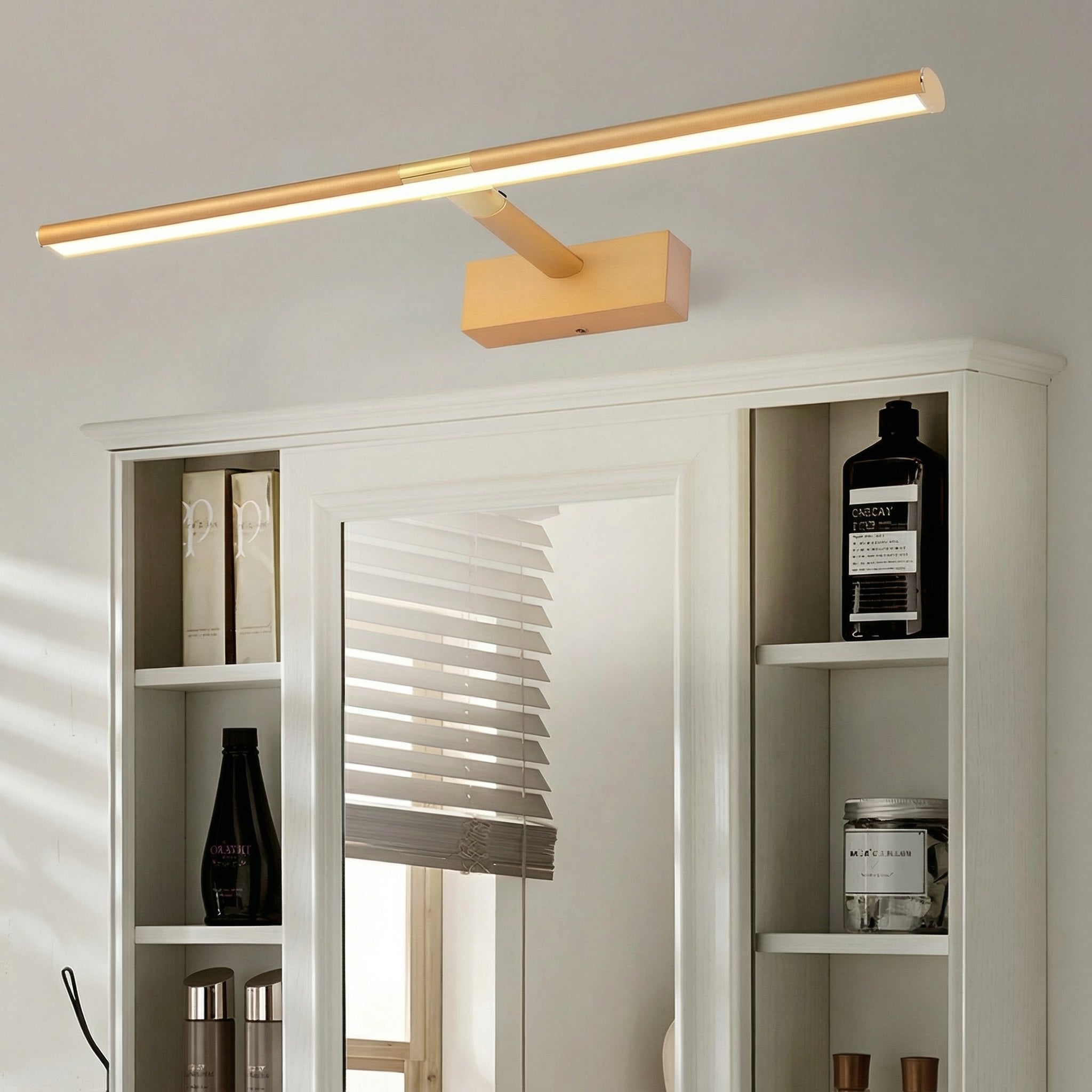 Freyza - LED Bathroom Vanity Light Adjustable Aluminum Anti-Fog Sconce Black Gold Silver 40cm-50cm