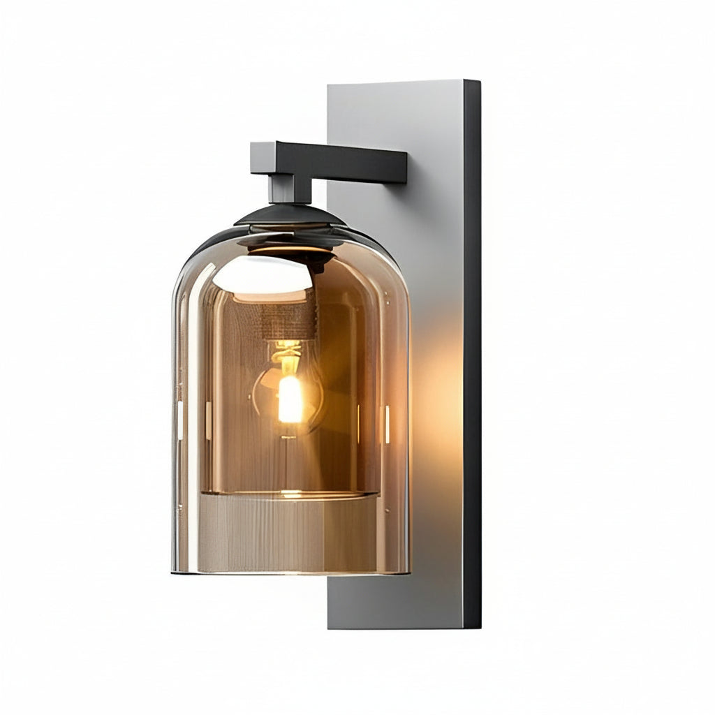 Freyza - LED Wall Sconce Light – Modern Nordic Double-Layer Glass Iron (33x15cm / 13.0x6.0in)