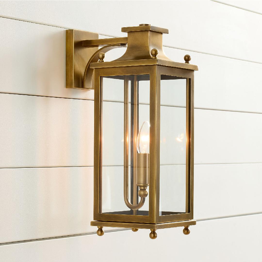 Freyza | Brass Glass Wall Light – Bedroom Hallway
