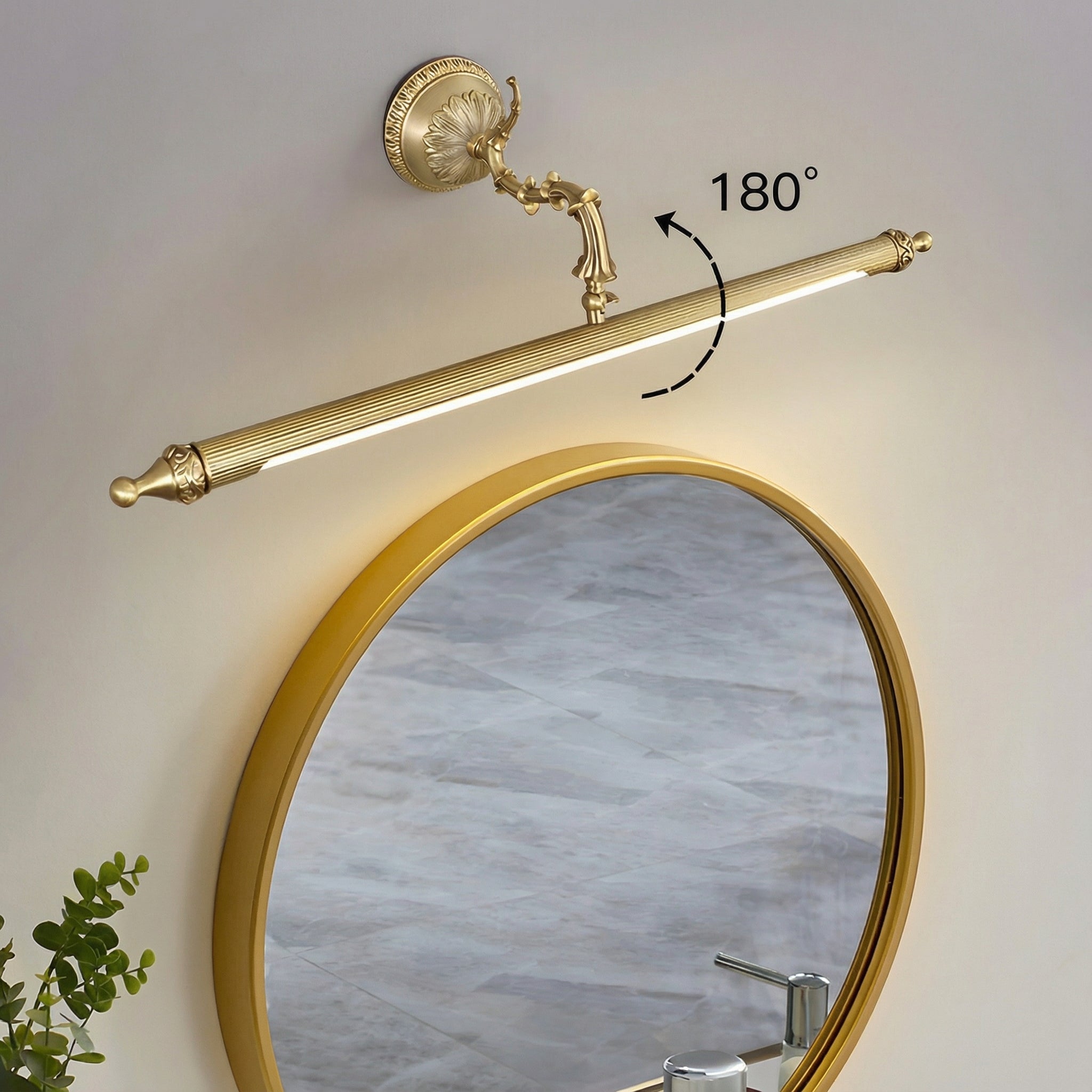 Freyza - LED Bathroom Vanity Light Linear Mirror Sconce Solid Copper Waterproof 41cm-71cm AC85-265V