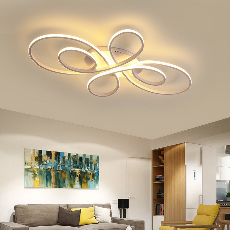Freyza | Brisa plafonnier LED moderne blanc à éclairage multiple, à montage affleurant – chambre, couloir, cuisine modernes