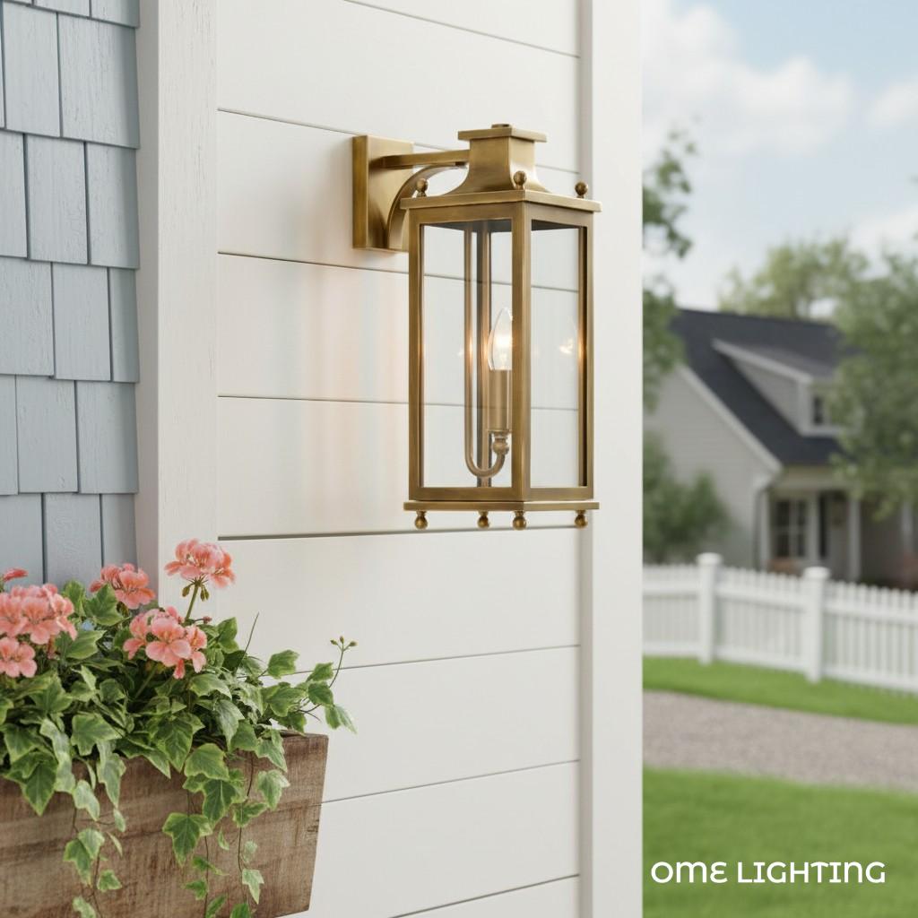 Freyza | Brass Glass Wall Light – Bedroom Hallway