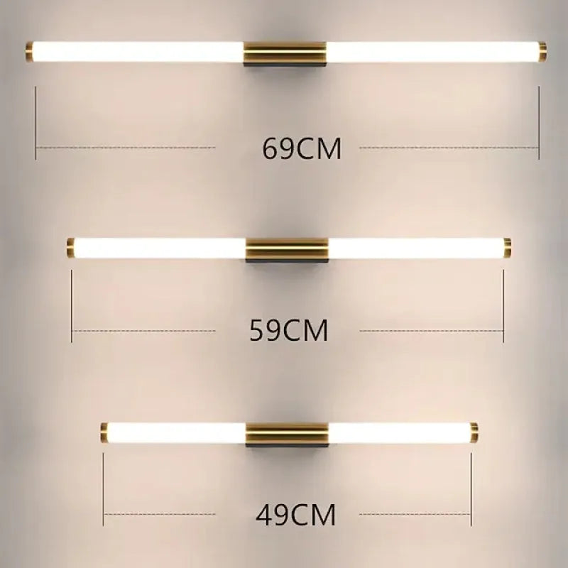 Freyza | Moren Minimalist Linear Gold Indoor Wall Light – Minimalist Bedroom Living Room