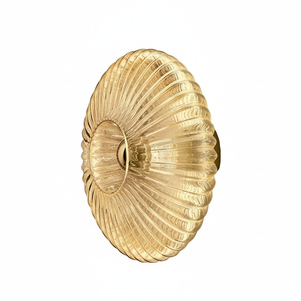 Freyza - LED Wall Sconce Light – Modern Round Striped Glass Postmodern (25x25cm / 9.8x9.8in)