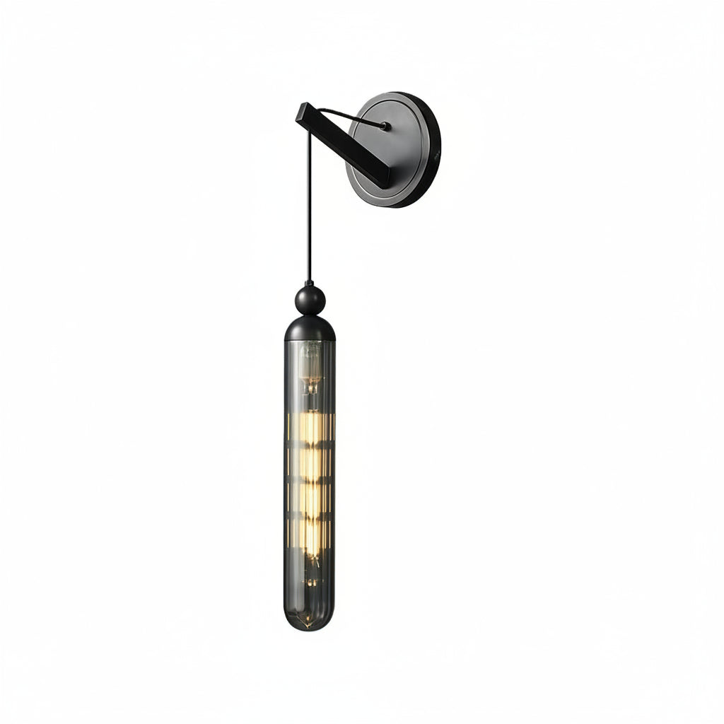 Freyza - LED Wall Sconce – Minimalist Brass Glass Globe Pendant G9 (12x45cm)