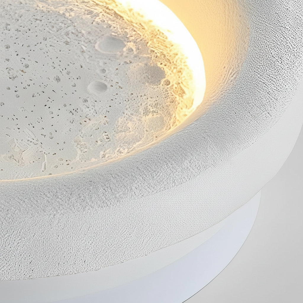 Freyza - LED Wall Sconce Light – Modern Nordic Moon Resin (28cm / 11in)