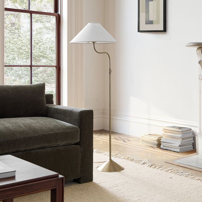 Freyza | Linen Floor Lamp – Contemporary Living Room Bedroom