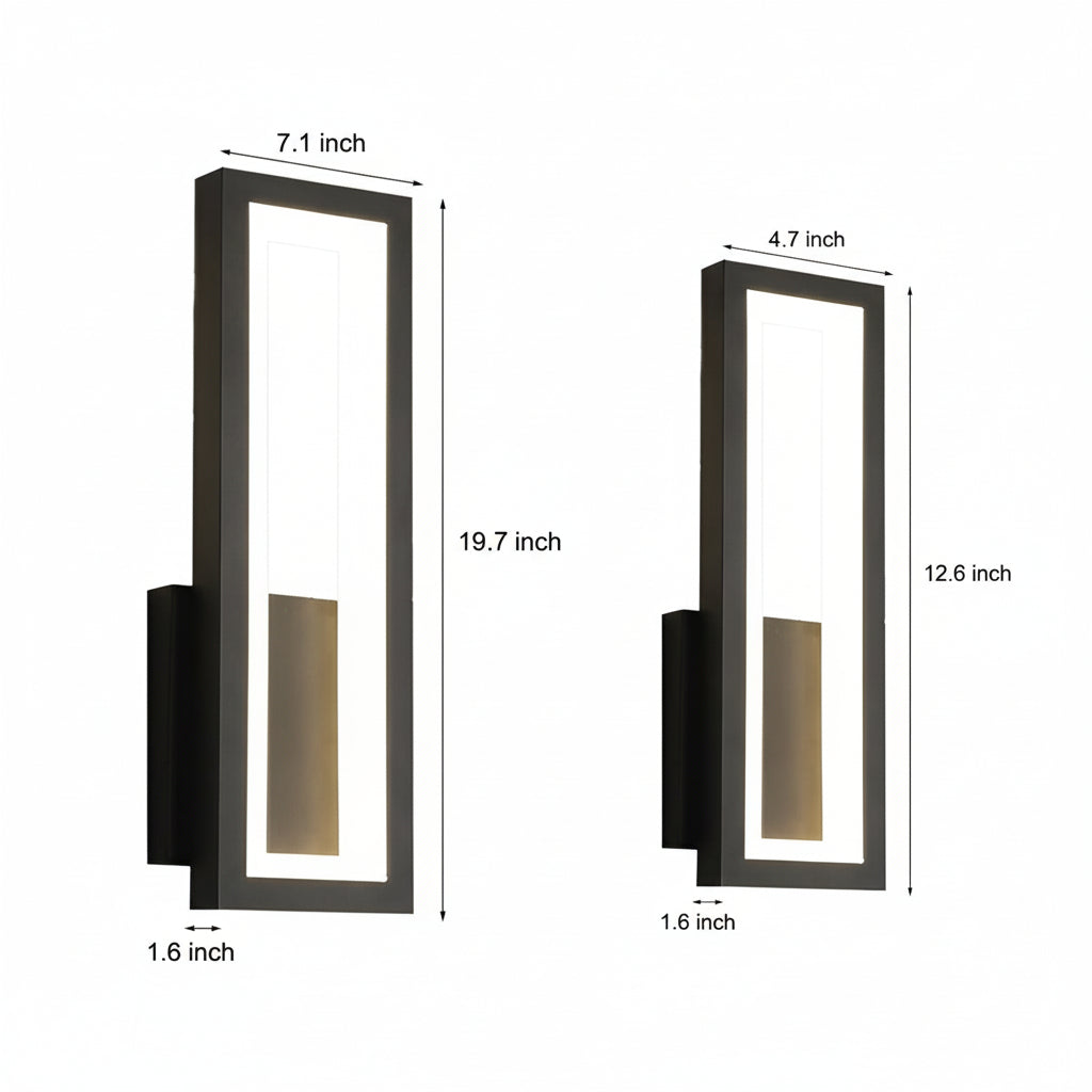 Freyza - Modern Linear LED Wall Sconce – Minimalist Iron & Acrylic Rectangular Wall Light