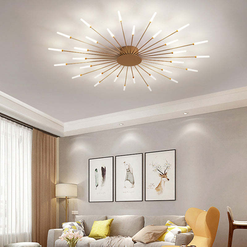Freyza | Plafonnier affleurant Wesley noir et or – Chambre, couloir, cuisine