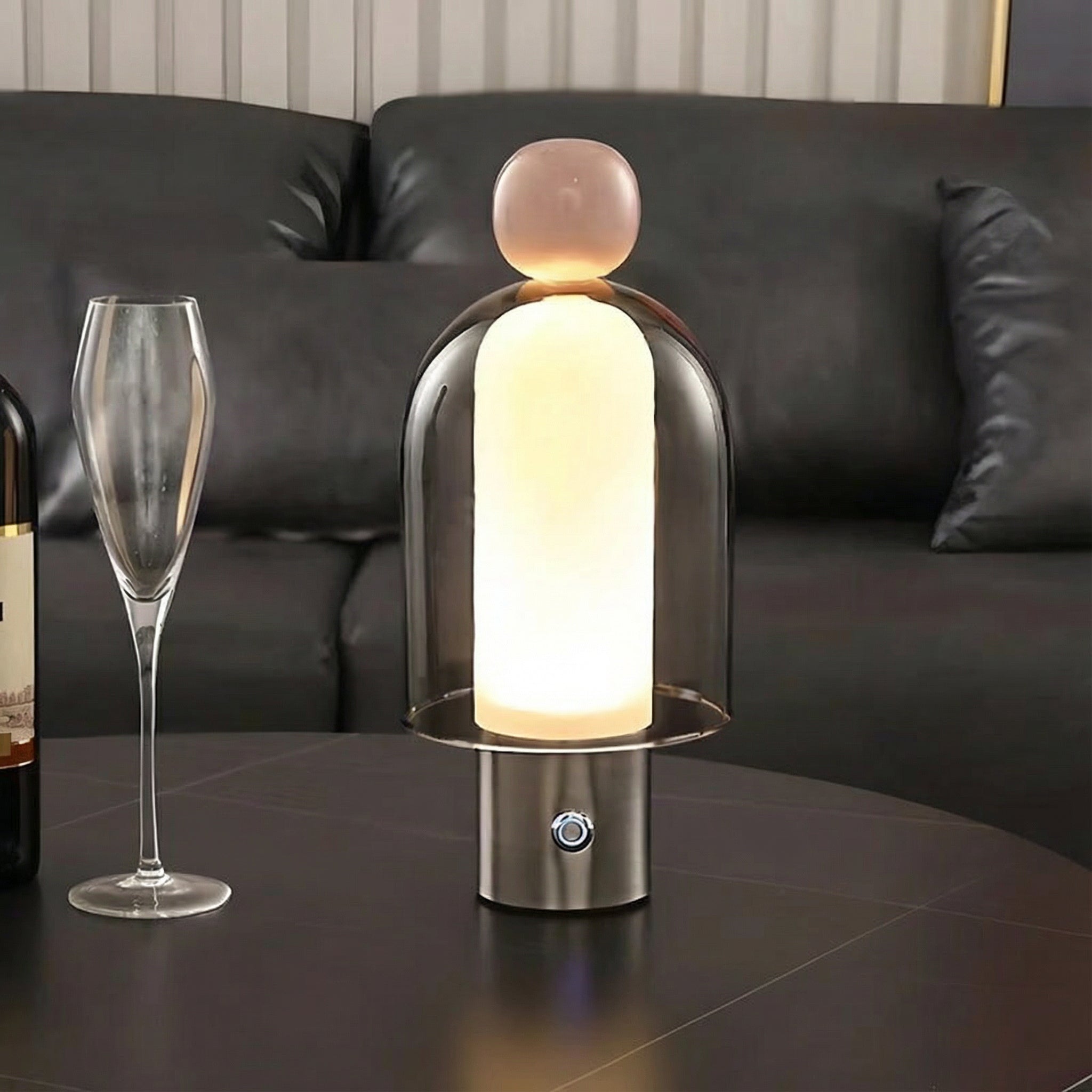 Freyza - LED Table Lamp Nordic Glass Portable Dimmable Cordless 34cm / 13.4in