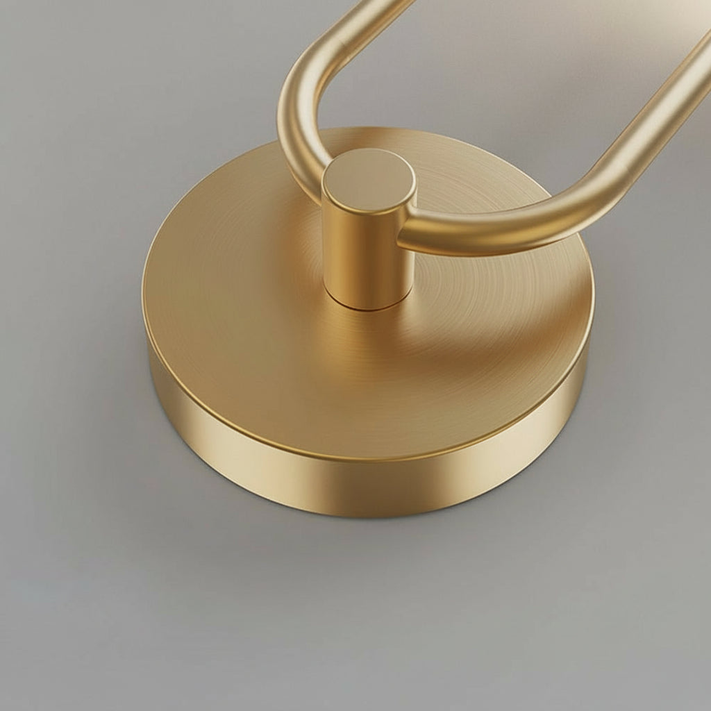 Freyza - LED Wall Sconce Light – Modern 2-Light Gold Acrylic Ring Frosted Globe (45x23cm / 17.7x9.1in)
