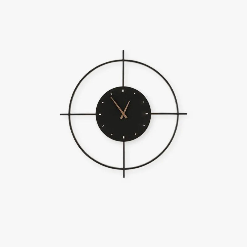 Freyza | Glint Modern Clock Black Gold Indoor Wall Light – Modern Bedroom Living Room