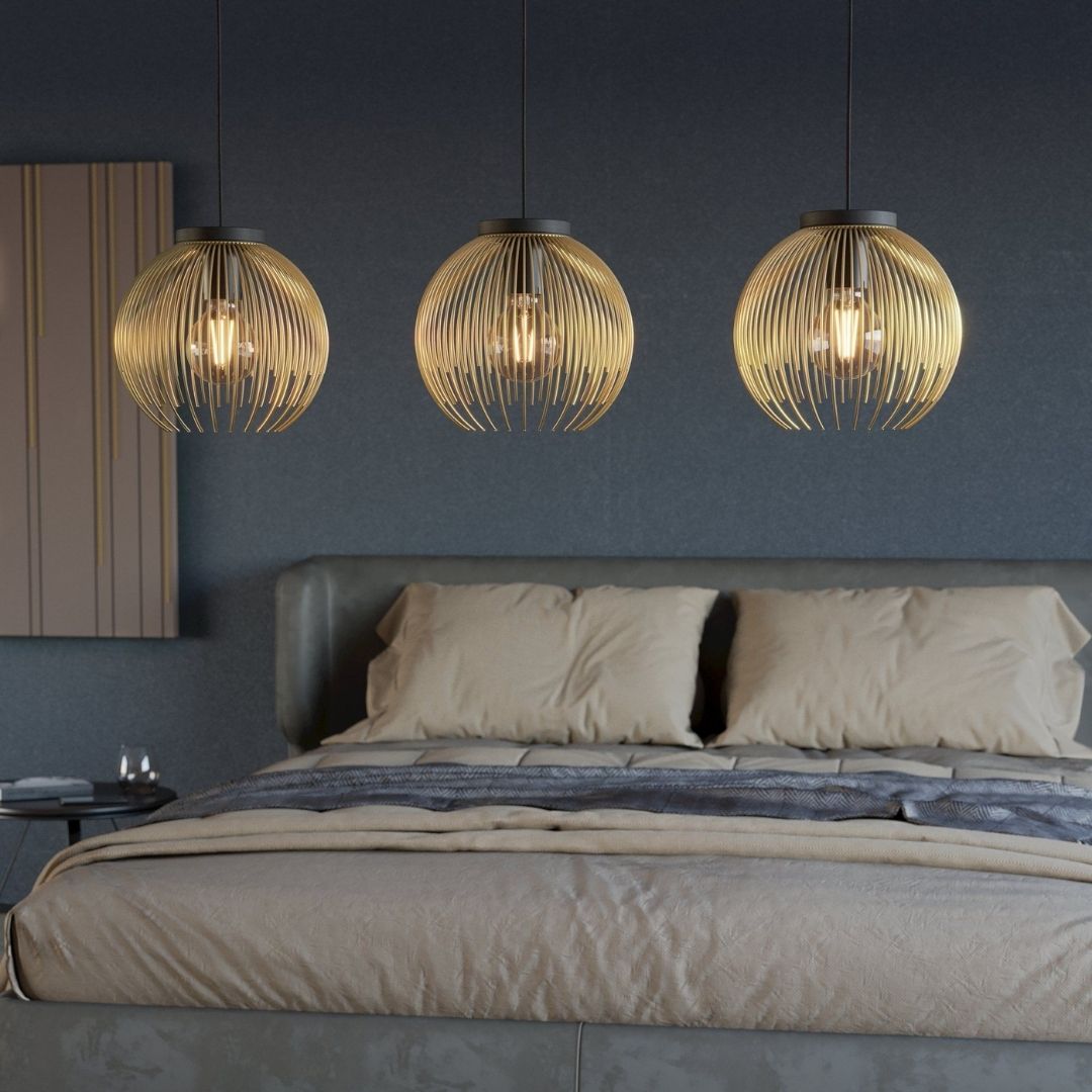 Freyza - Venezuela 3 Light Black & Gold Ceiling Pendant Bar