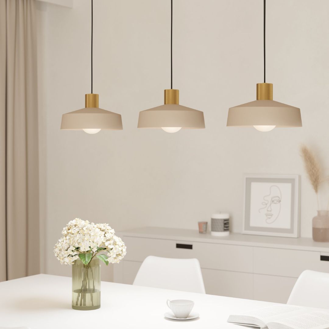 Luminara | Elegant Modern 3-Light Ceiling Light Fixture with Brass Accents 1