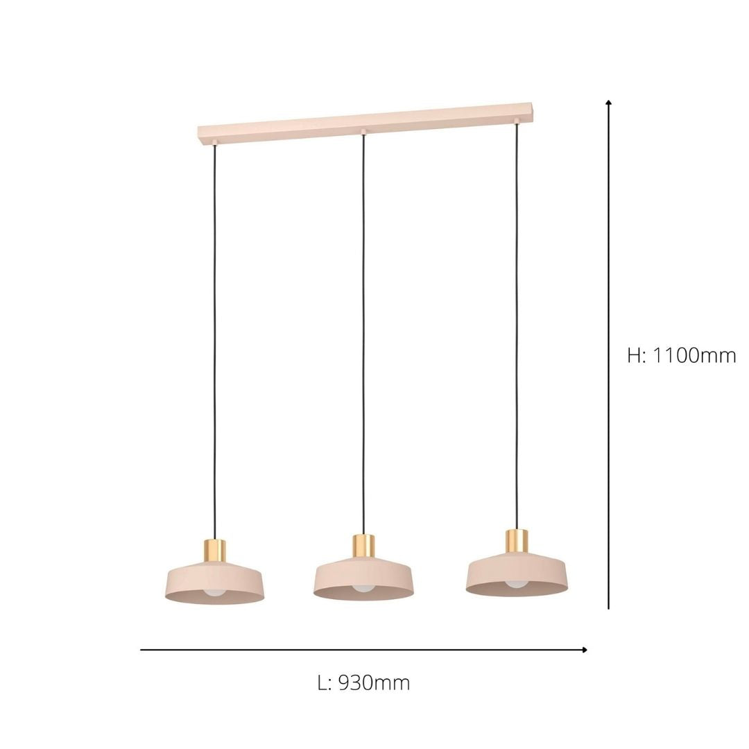 Luminara | Elegant Modern 3-Light Ceiling Light Fixture with Brass Accents 4