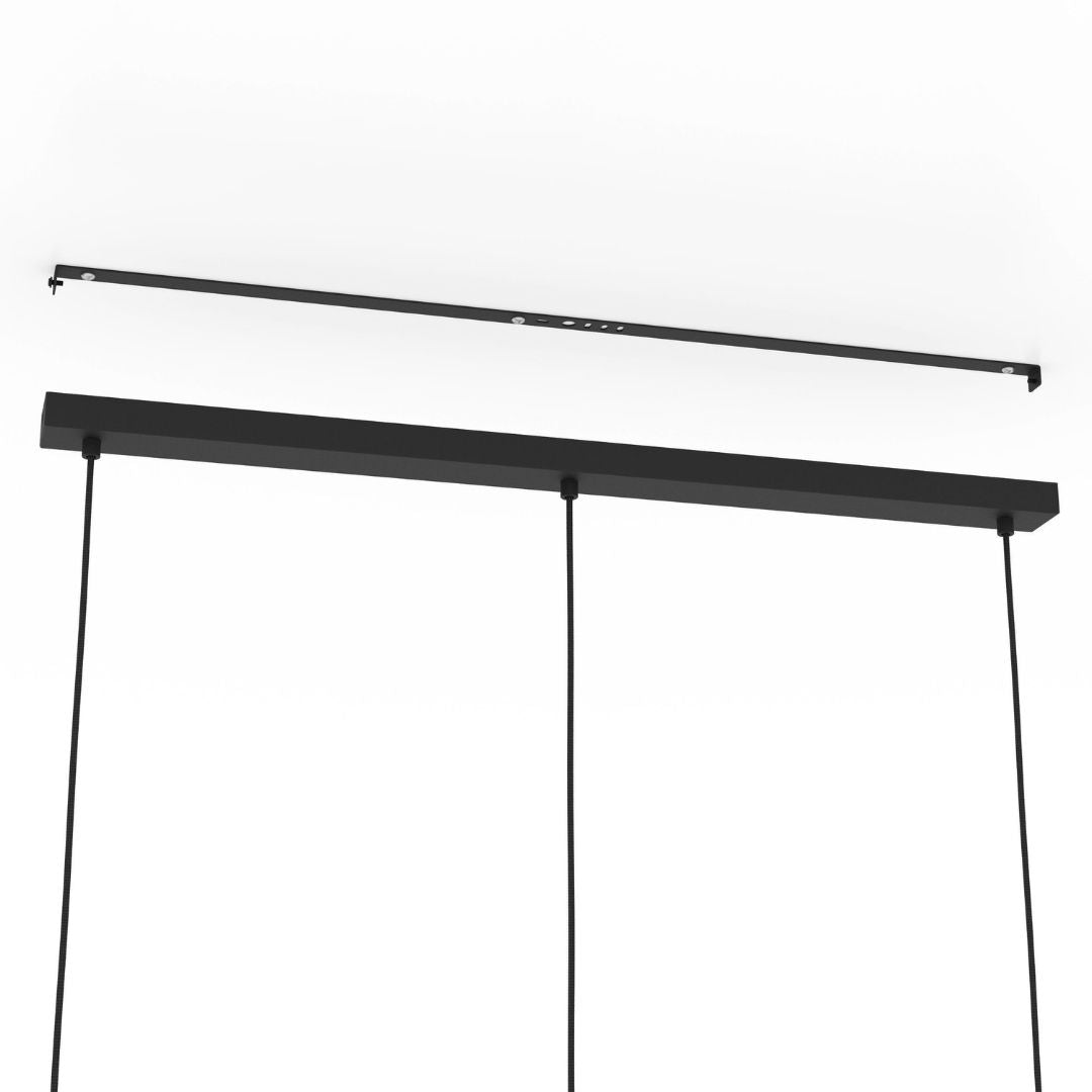 CagedSteel | Bold Industrial 3-Light Black Ceiling Pendant Bar 3