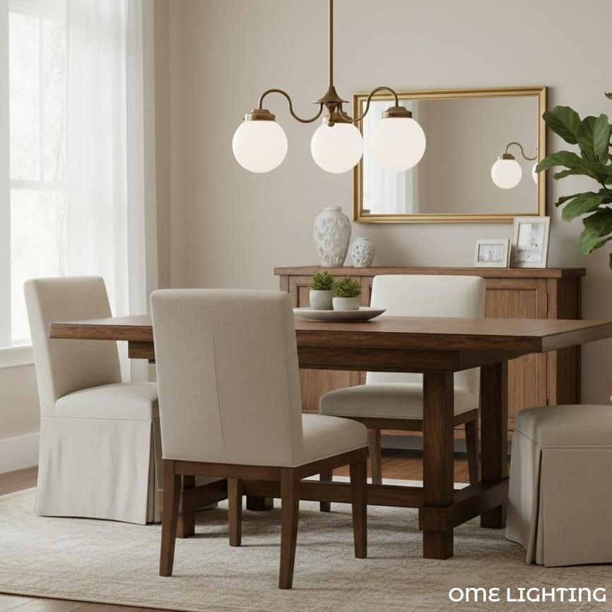 Freyza | 3-Light Glass Chandelier – Dining Room Living Room