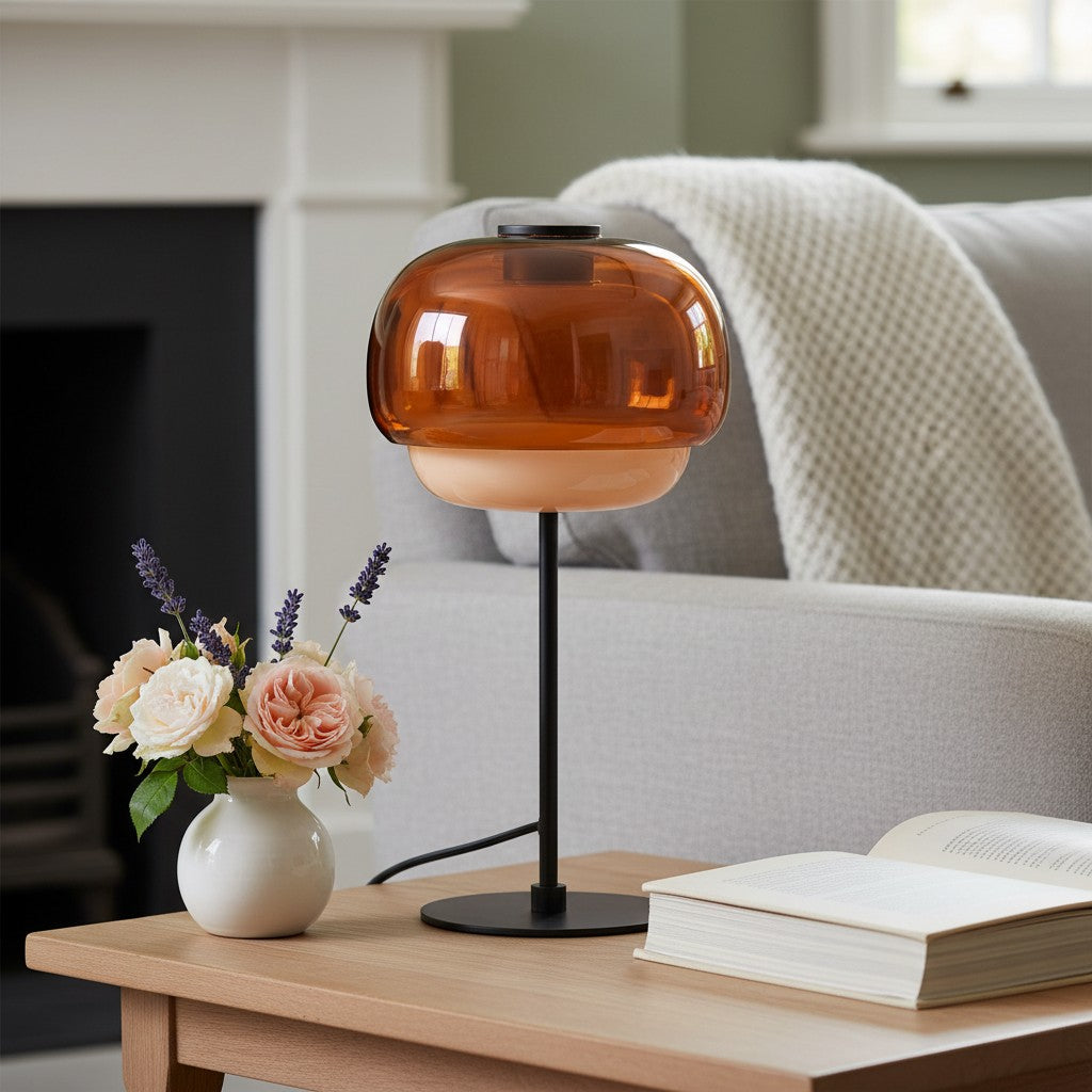 Freyza | Glass Table Lamp – Bedside Bedroom