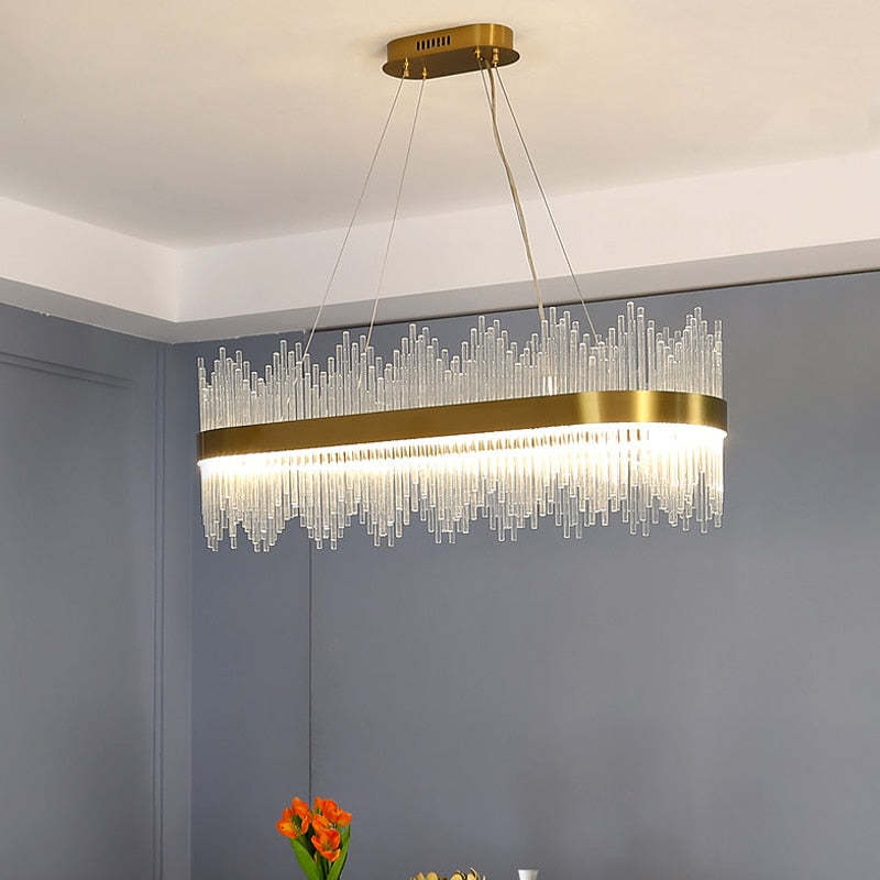 Freyza | Lustre doré – Salle à manger et salon modernes