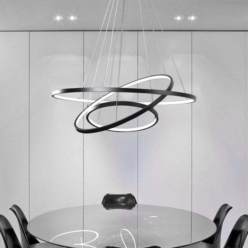 Freyza | Suspension Aluna intérieure noire et dorée – Luminaire suspendu pour cuisine et salle à manger
